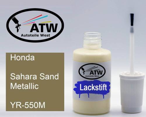 Honda, Sahara Sand Metallic, YR-550M: 20ml Lackstift, von ATW Autoteile West.